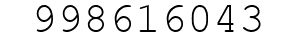 Number 998616043.