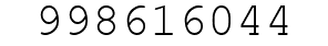 Number 998616044.